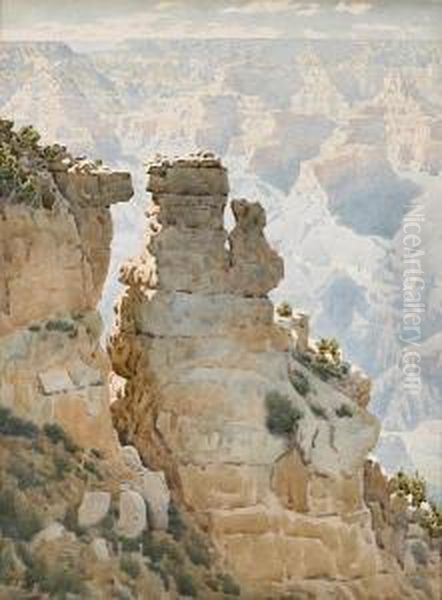 Grand Canyon Oil Painting by Gunnar Mauritz Widforss