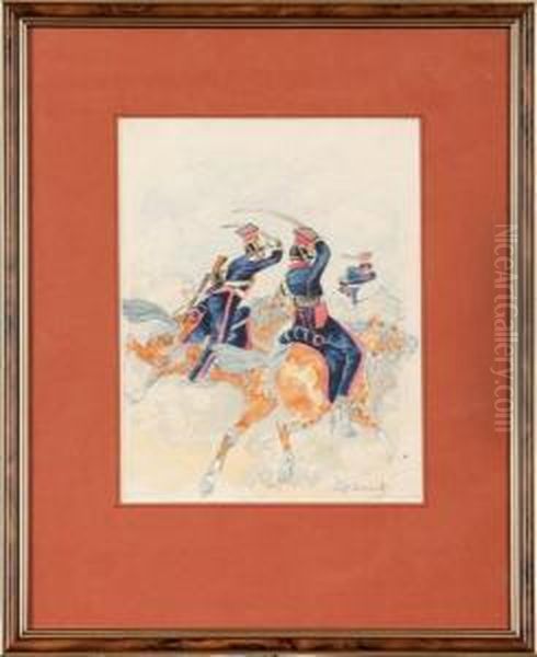 Potyczka Oil Painting by Zygmunt Wierciak