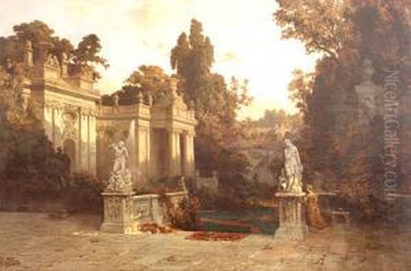 W Ogrodzie Oil Painting by Christian Wilberg