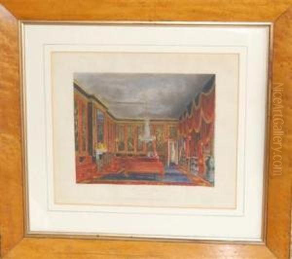 The Queen's Library, Frogmore Oil Painting by Charles Wild
