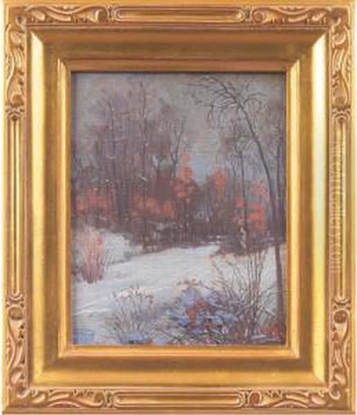 Gray Day In December Oil Painting by Tom Milton Wilder