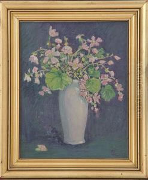 Five Works Floral Still Life River Landscape Summer Pond Landscape River Bend Scene Crystal Lake Oil Painting by Frances Wiley Faig