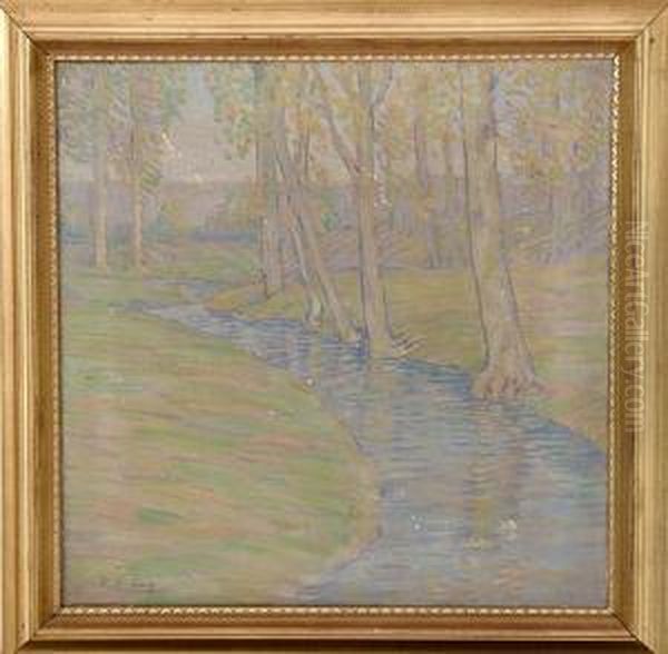 Riverbend Landscape Oil Painting by Frances Wiley Faig