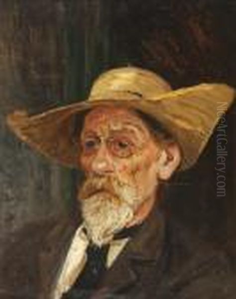 Portrait Of My Friend, Jozefisraels Oil Painting by Ferdinand Abraham Isaac Wilhelm