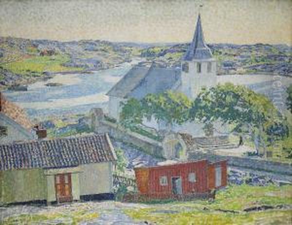 Kyrkan - Fiskebackskil Oil Painting by Carl Wilhelm Wilhelmson