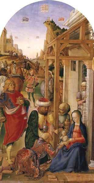 The Adoration of the Magi 1470-1480 Oil Painting by Lazzaro Bastiani