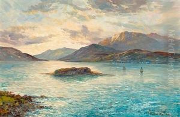 A Coastal View Of Scotland Oil Painting by Graham Williams