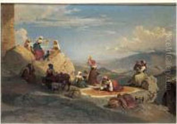 Les Batteuses De Ble Oil Painting by Henry Williams