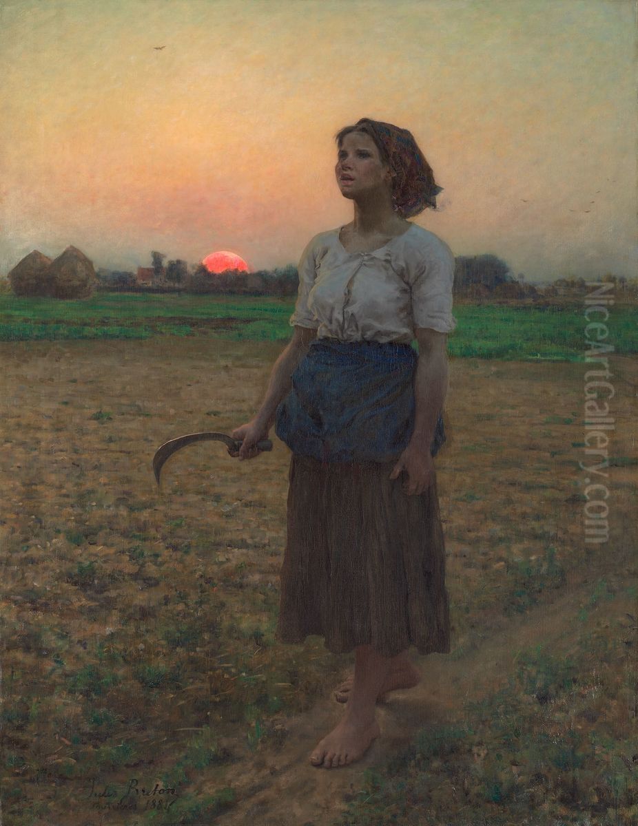 The Song of the Lark Oil Painting by Jules Breton