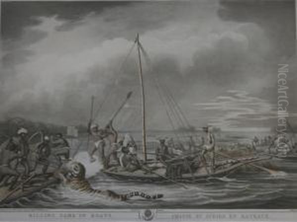 Oriental Field Sports Oil Painting by Thomas Williamson