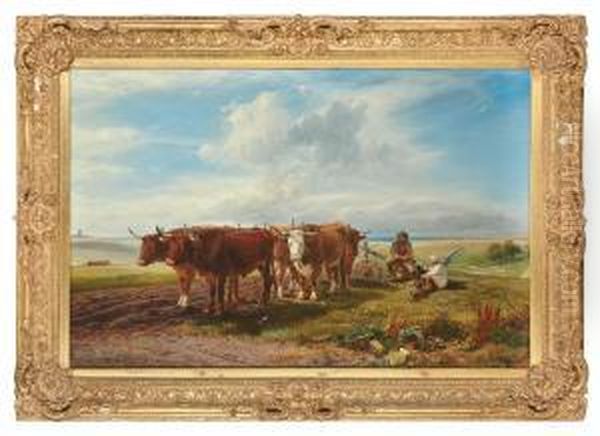 The Ploughman's Rest Oil Painting by Henry Brittan Willis, R.W.S.