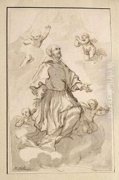 Apotheosis Of A Saint Oil Painting by Michael Leopold Willmann