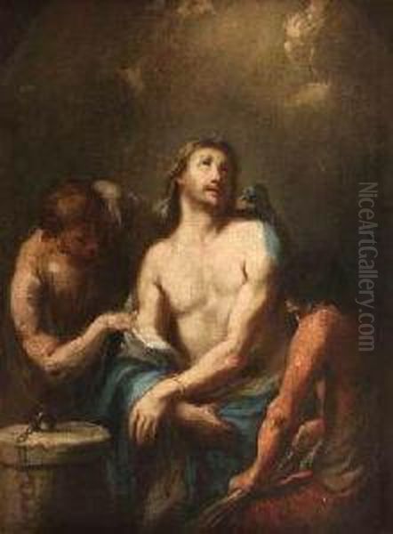 The Disrobing Of Christ Oil Painting by Michael Leopold Willmann