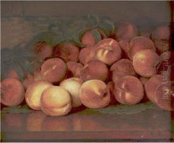 Peaches Oil Painting by Lemuel Everett Wilmarth