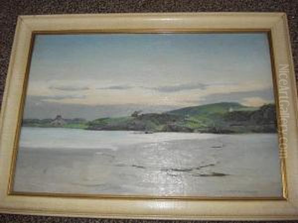Minister's Bay Gigha Oil Painting by Hugh Cameron Wilson