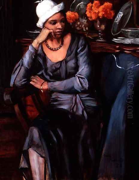 Negress with a Cloche Hat Oil Painting by Emile Bernard