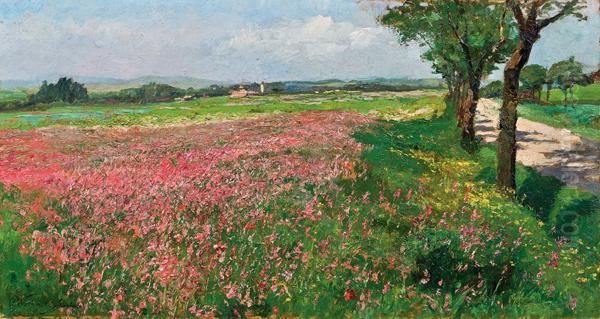 Landschaft Bei Grafenegg Oil Painting by Olga Wisinger-Florian