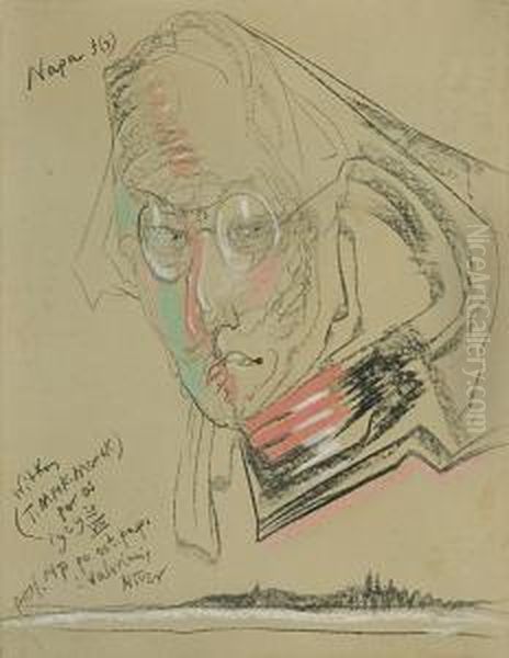 Portrait Of Teodor Birula-biaynicki Oil Painting by Stanislaw Ignacy Witkiewicz (Witkacy)