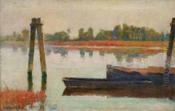 Blick Aufs Alte Land Oil Painting by Julius Wohlers