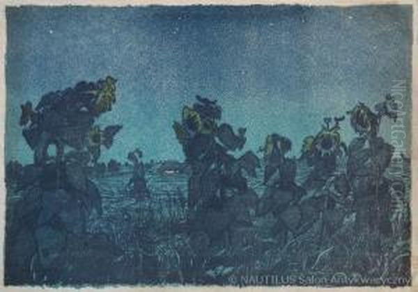 Sloneczniki Oil Painting by Jan Wojnarski