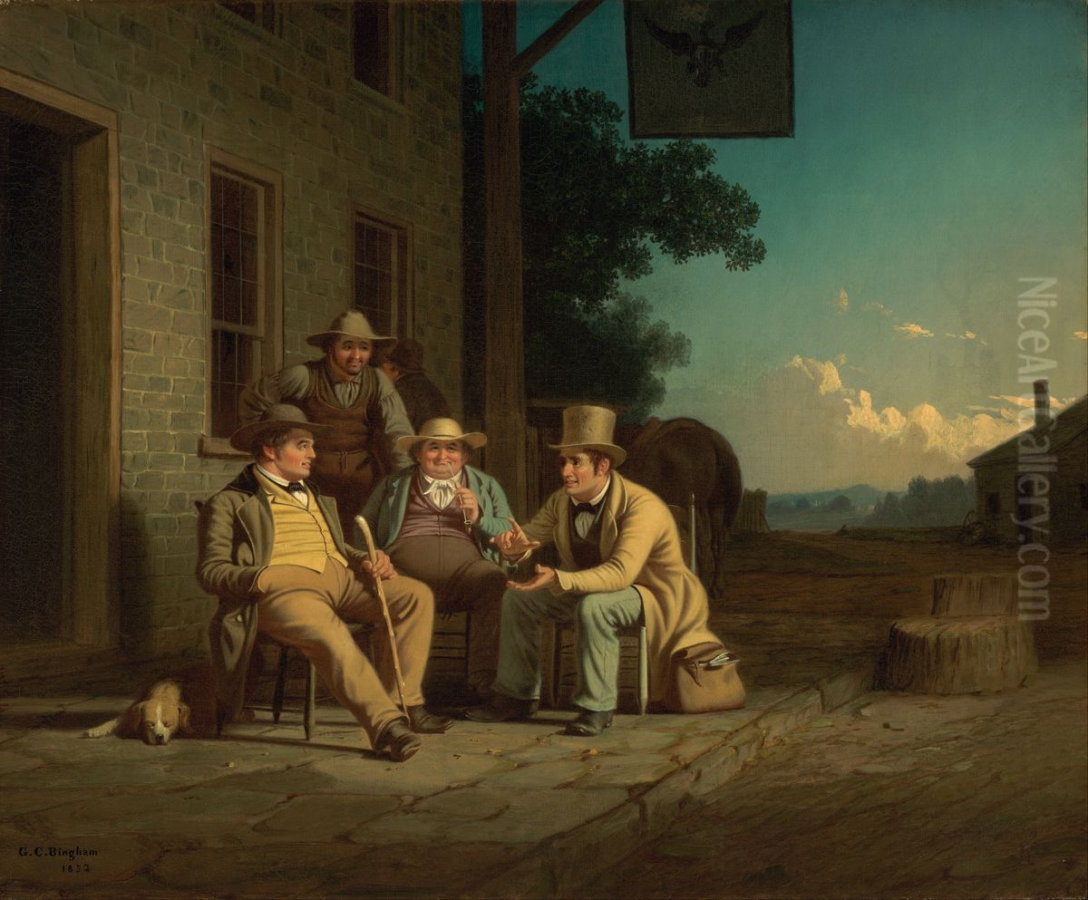 Canvassing for a Vote Oil Painting by George Caleb Bingham