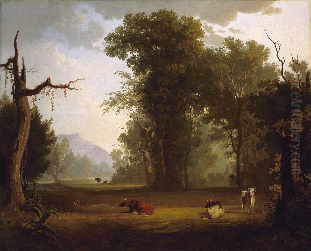 Landscape with Cattle Oil Painting by George Caleb Bingham