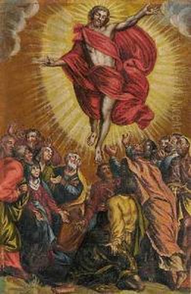 Christi Himmelfahrt Oil Painting by Georg Andreas I Wolfgang