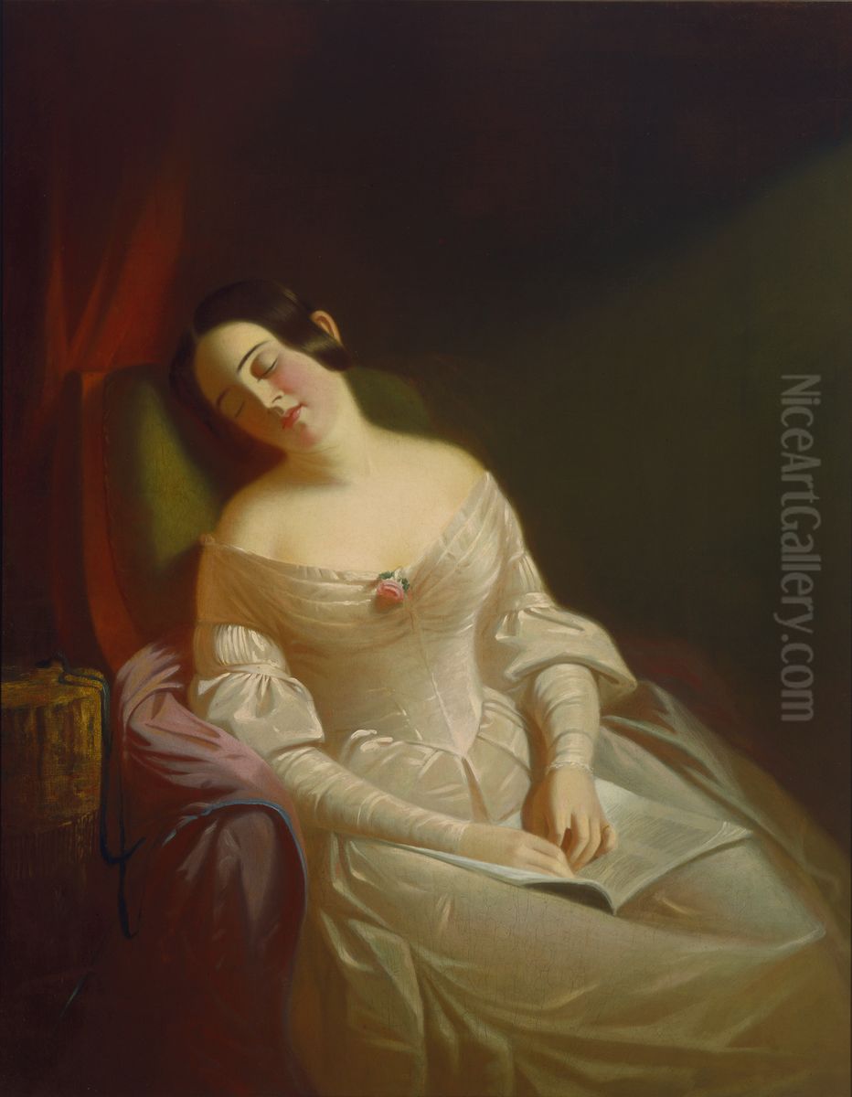 The Dull Story Oil Painting by George Caleb Bingham