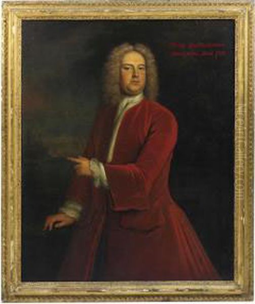 Portrait Of Philip Bartholomew (1690-1729) Oil Painting by John Wollaston