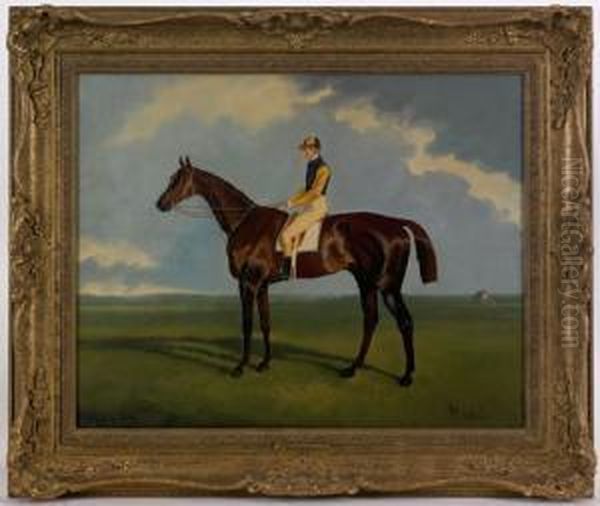 A Horse And Jockey Oil Painting by Marshall Wood