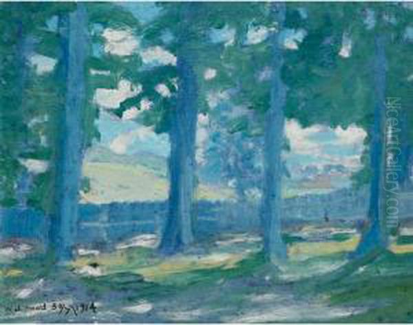 Summer Landscape Oil Painting by William John Wood