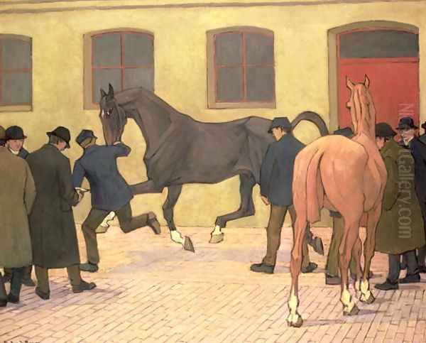 Showing at Tattersalls (1) Oil Painting by Robert Polhill Bevan
