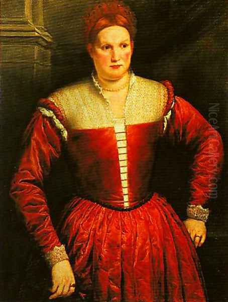 Portrait of a Woman (Balia dei Meidici) Oil Painting by Paris Bordone