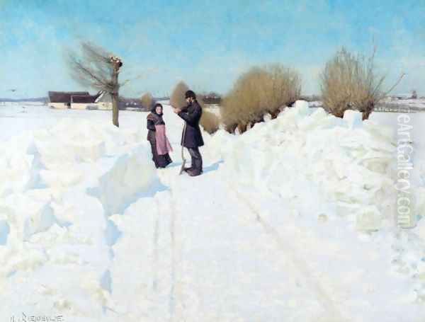 Rest (Der holdes et hvil) Oil Painting by Hans Anderson Brendekilde