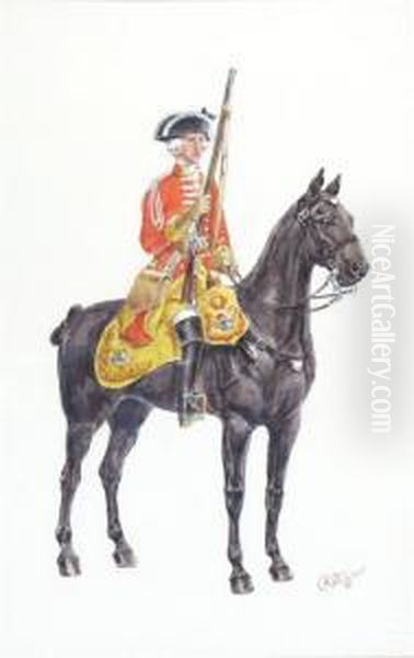 Drummer 3rd Regiment Of Foot Guards Oil Painting by Reginald Wymer