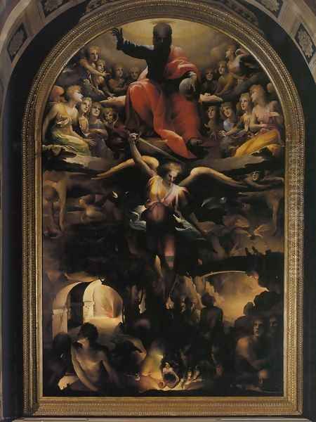 Fall of the Rebel Angels c. 1528 Oil Painting by Domenico Beccafumi