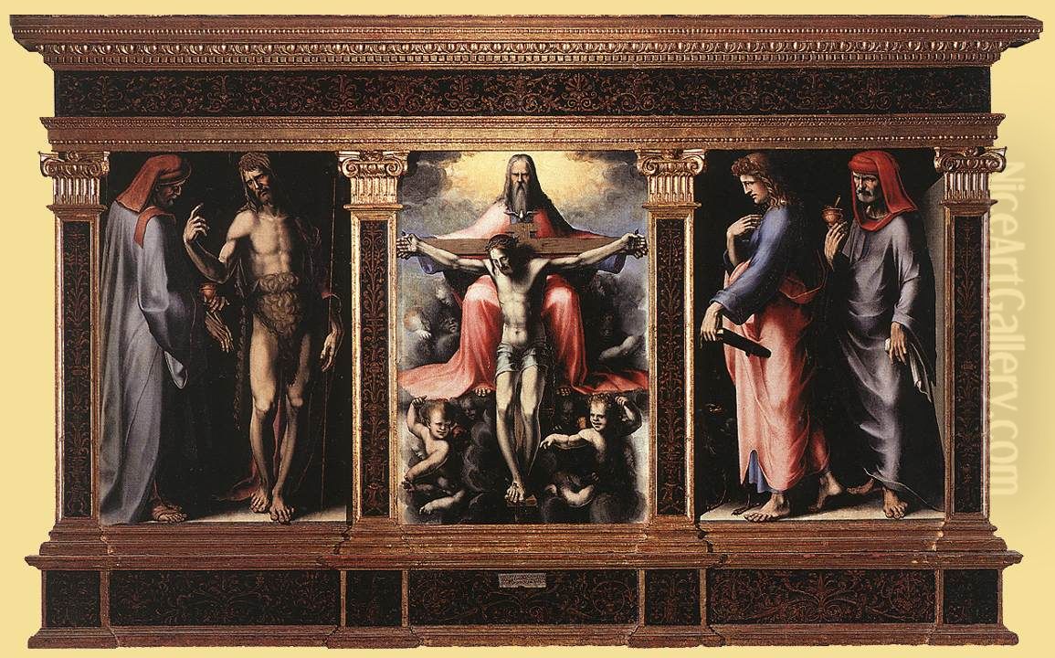 Trinity Oil Painting by Domenico Beccafumi