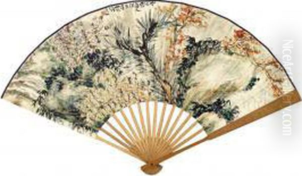 Painting And Calligraphy Oil Painting by Hua Yao