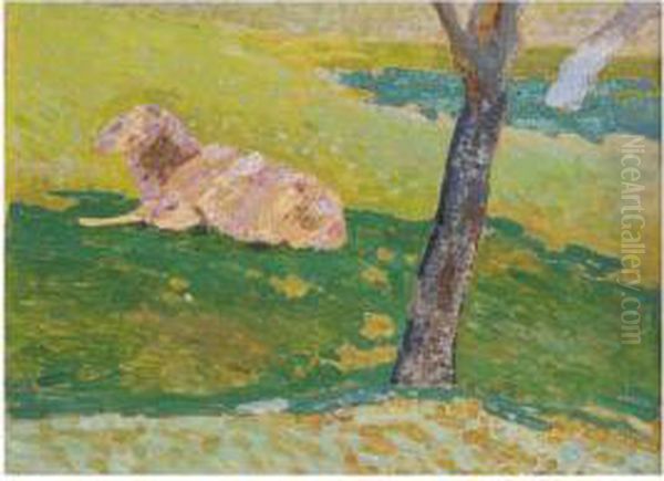 Sheep In Sunlight Oil Painting by Ernest Yarrow-Jones