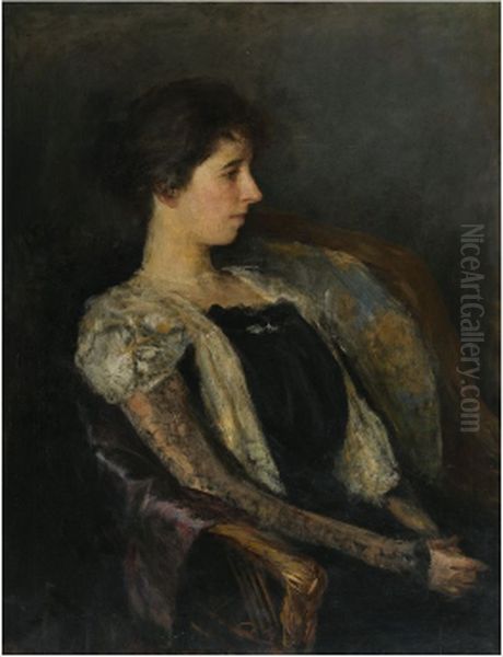 Elizabeth Corbet Yeats Oil Painting by John Butler Yeats