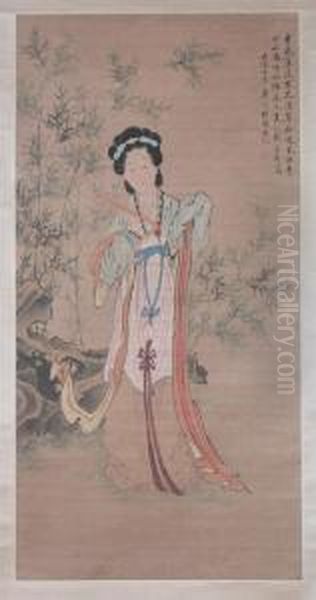 Meiren Oil Painting by Tang Yin