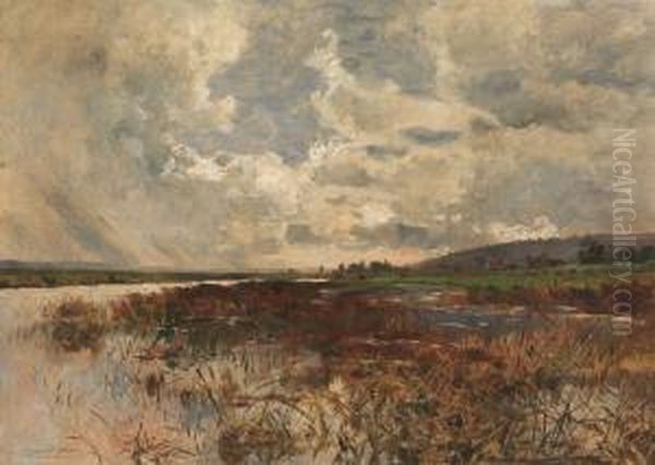 Paysage De Normandie Oil Painting by Edmond Charles Joseph Yon