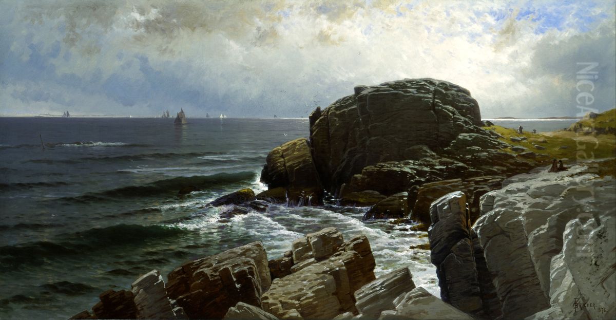 Castle Rock, Marblehead Oil Painting by Alfred Thompson Bricher
