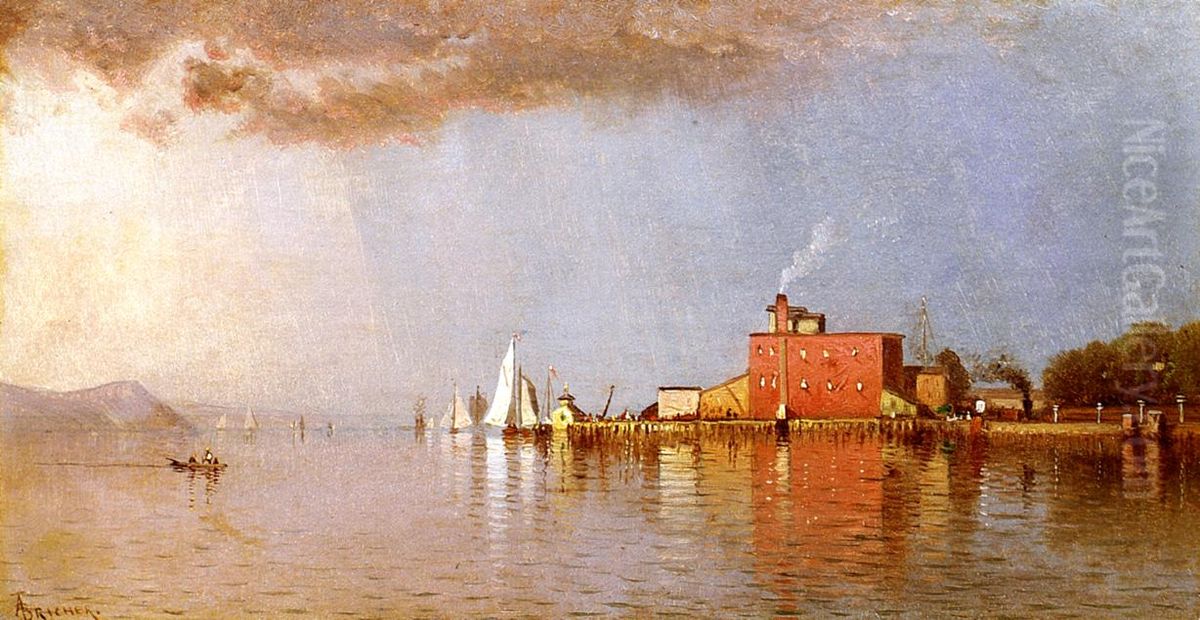 Along the Hudson Oil Painting by Alfred Thompson Bricher