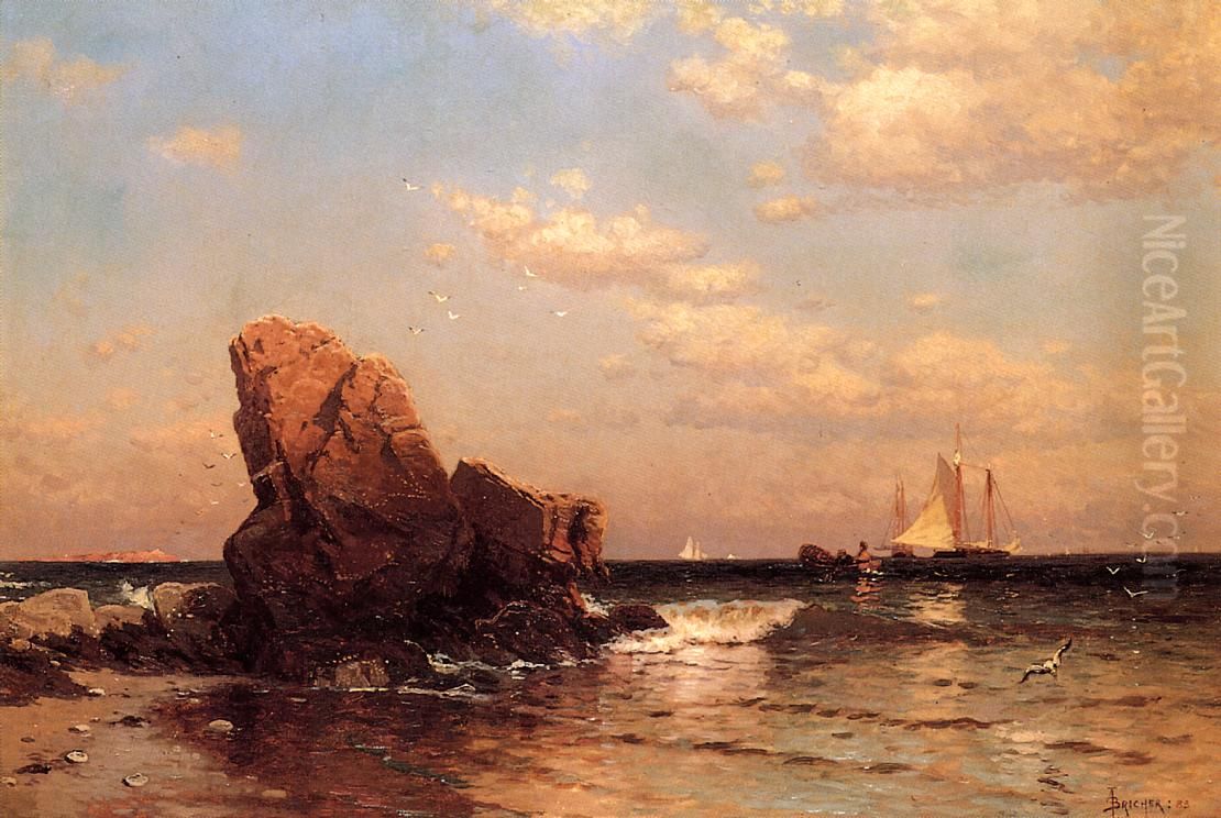 By the Shore Oil Painting by Alfred Thompson Bricher