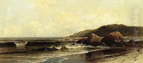 Breaking Surf Oil Painting by Alfred Thompson Bricher