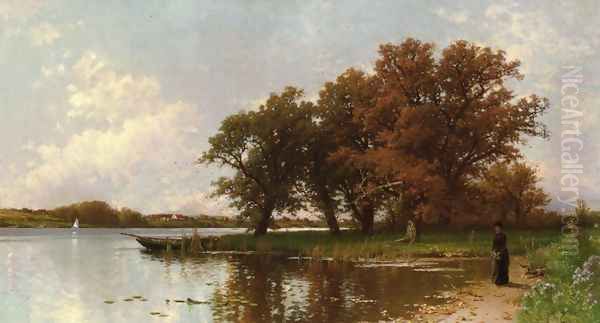 Early Autumn on Long Island Oil Painting by Alfred Thompson Bricher