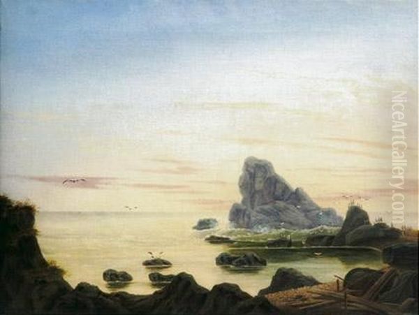 Skalisty Brzeg Morza Oil Painting by Henryk Zabiello