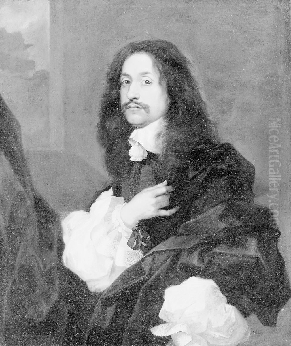 Portrait of a Man Oil Painting by Sebastien Bourdon