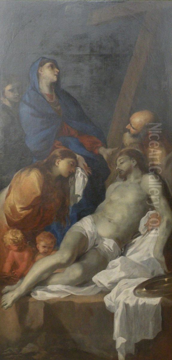 The Deposition Oil Painting by Sebastien Bourdon